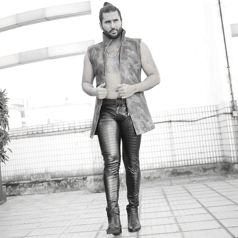 Motorcycle Trousers NK72 Men's Boots Leather Pants Skinny Jeans