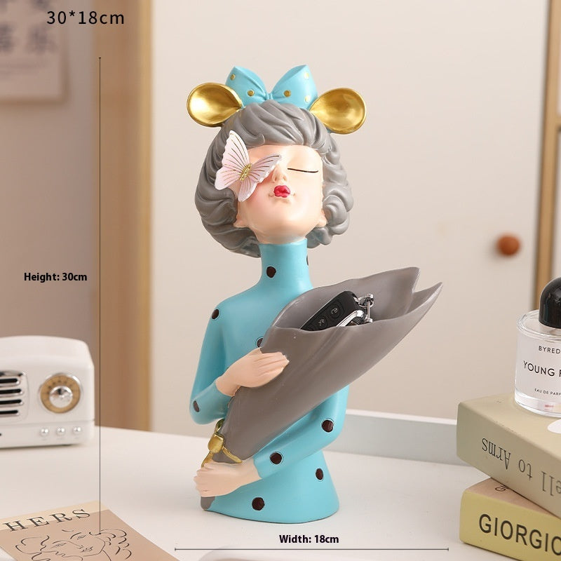 Cute Butterfly Girl Creative Home Bedroom Desktop Decoration