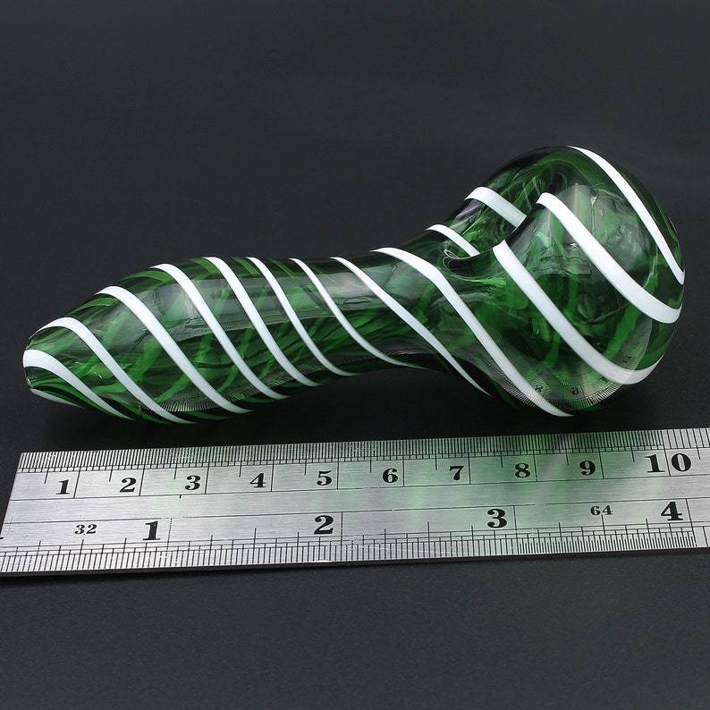 Color Stripes Glass Crafts Hookah Pipe