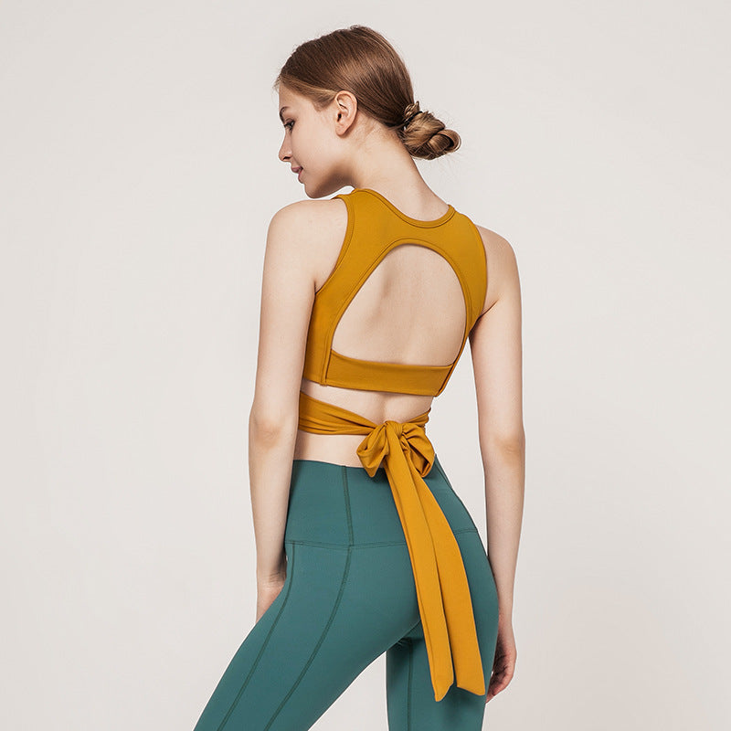 Sexy tight beauty back quick dry web celebrity yoga suit