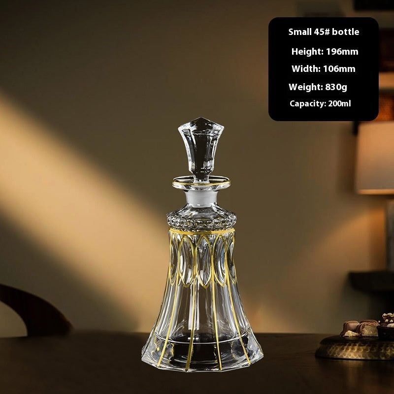 Hand-painted Gold Glass Wine Bottle Internet Celebrity Home High-end Wine