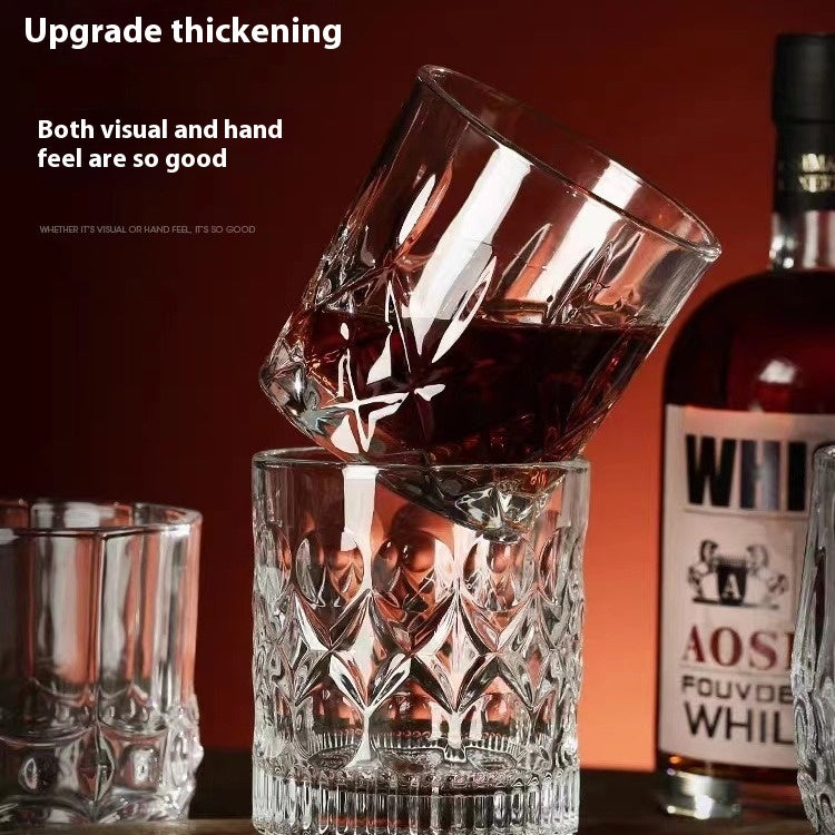 Whiskey Pure Drink Internet Celebrity Beer Brandy Glass Household High-end Classical Foreign Wine Bar Cup