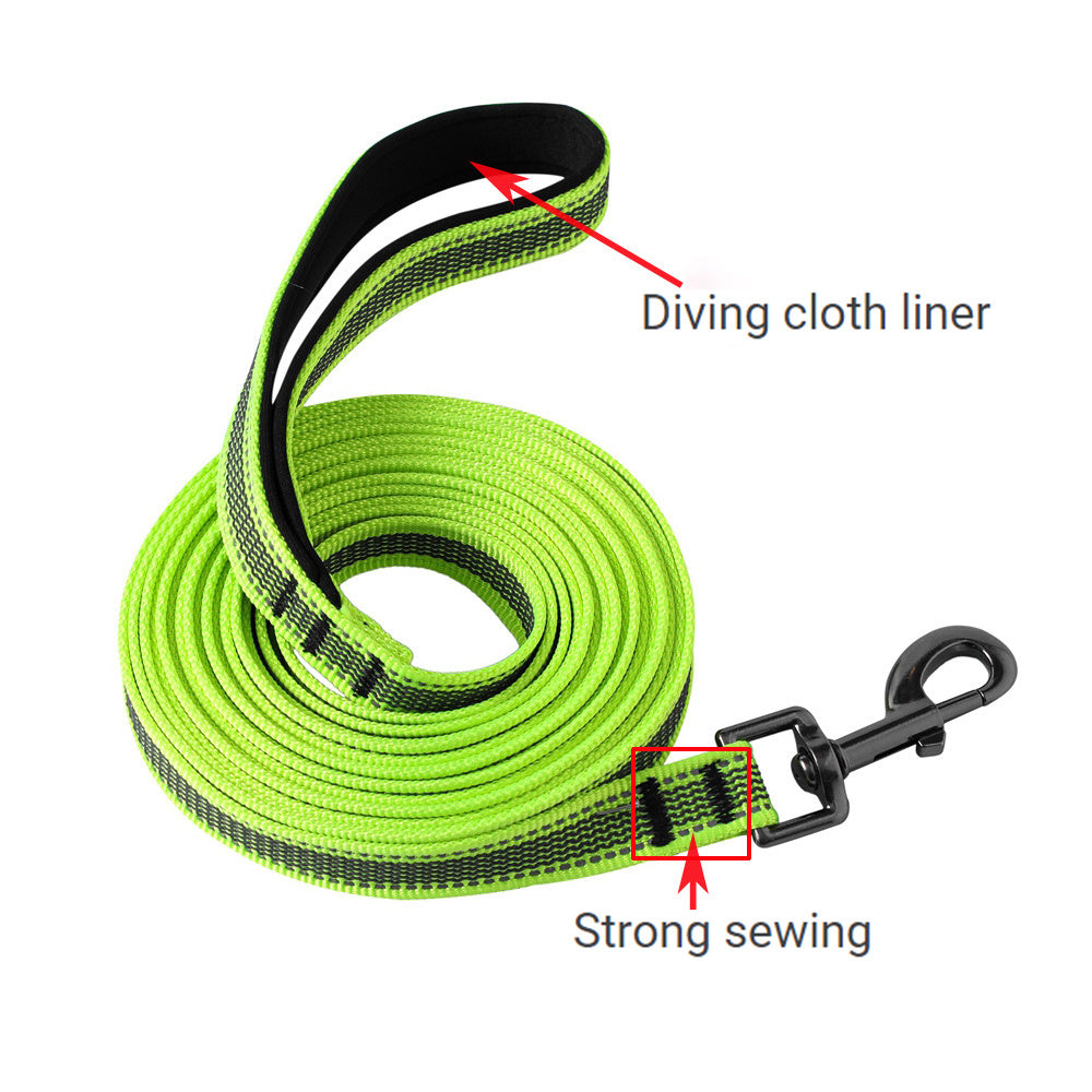 Nylon Night Safety Reflective Non Slip Pet Traction Rope