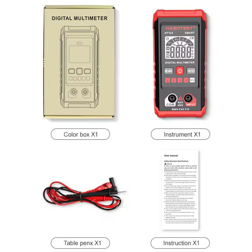 HT123 Automatic Multimeter Intelligent Digital Display