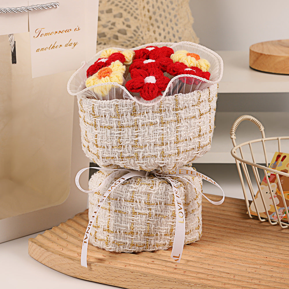 Creative 7 Knitted Wool Simulation Bouquet