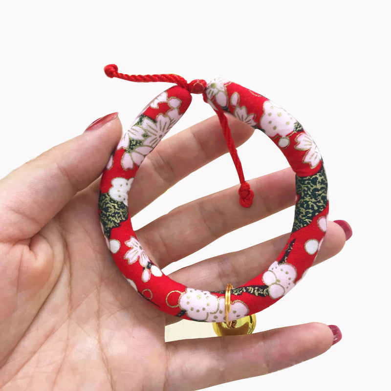 Japanese style pet cat and dog collar necklace