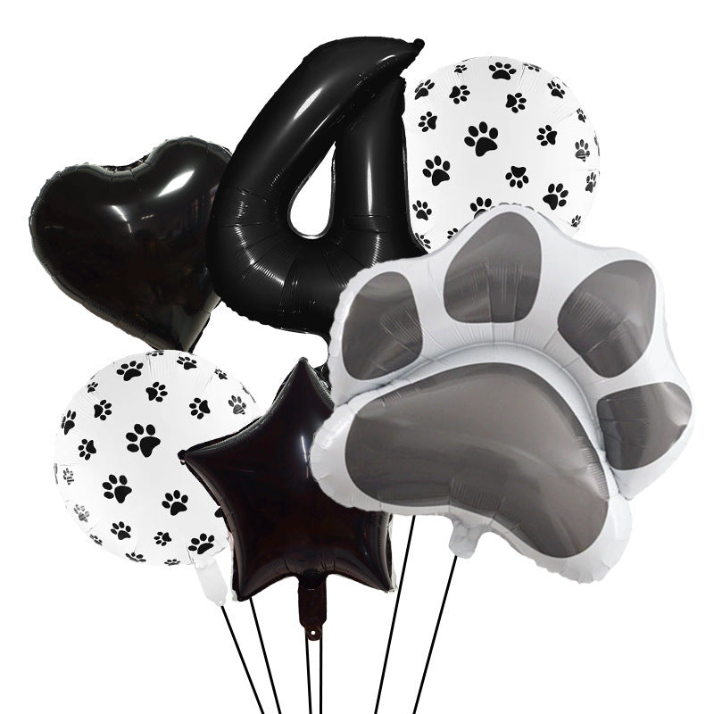 Animal Party Dog Cat's Paw Aluminum Balloon