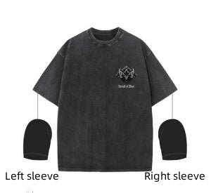 Made Old Short Sleeve Men's Cotton Off Shoulder Tide Crewneck T-shirt