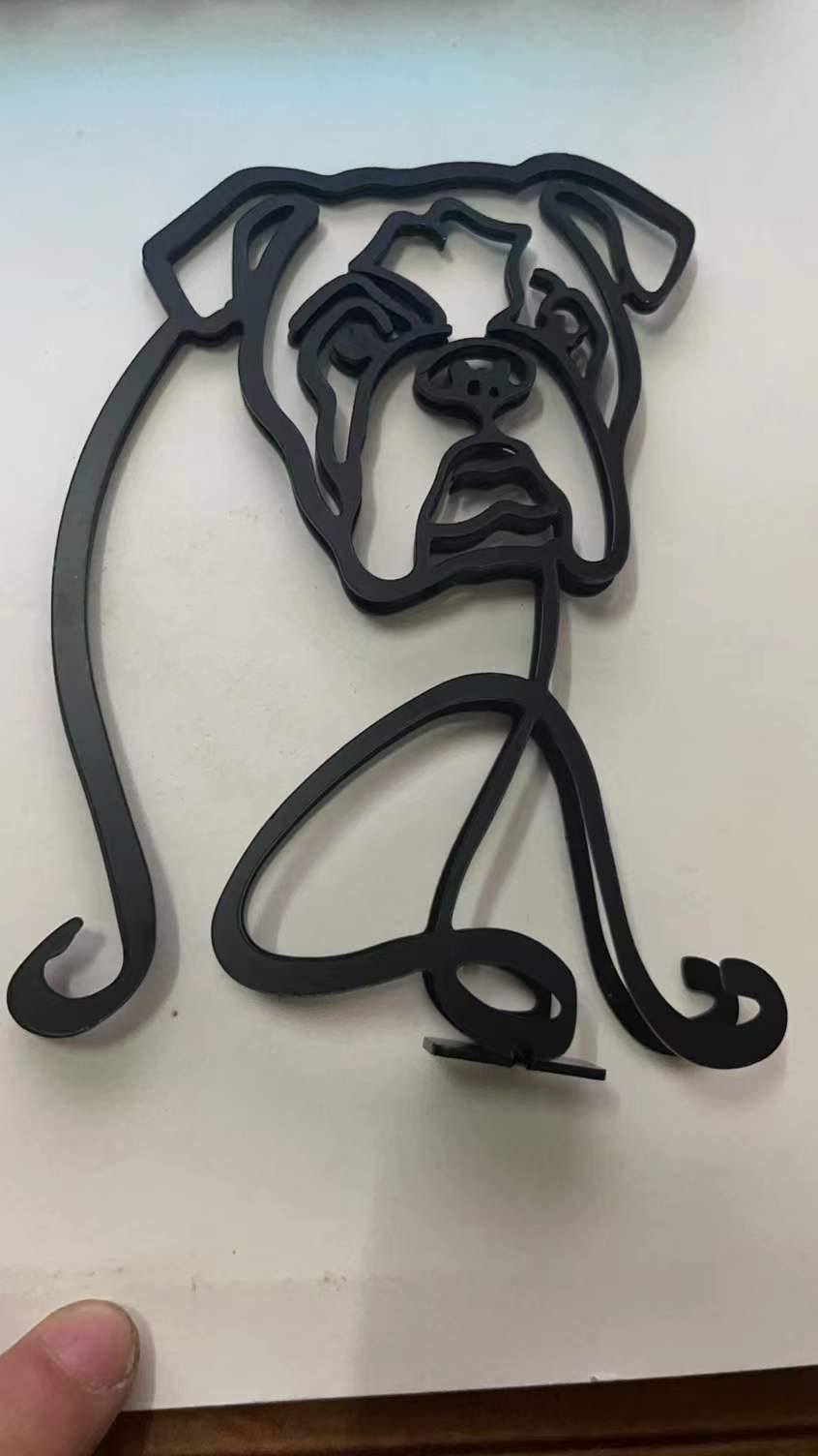 Simple Metal Dog Art Sculptured Ornaments Home Decoration