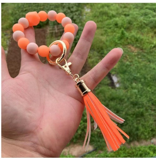 Silicone Beads Key Pendants Bracelet
