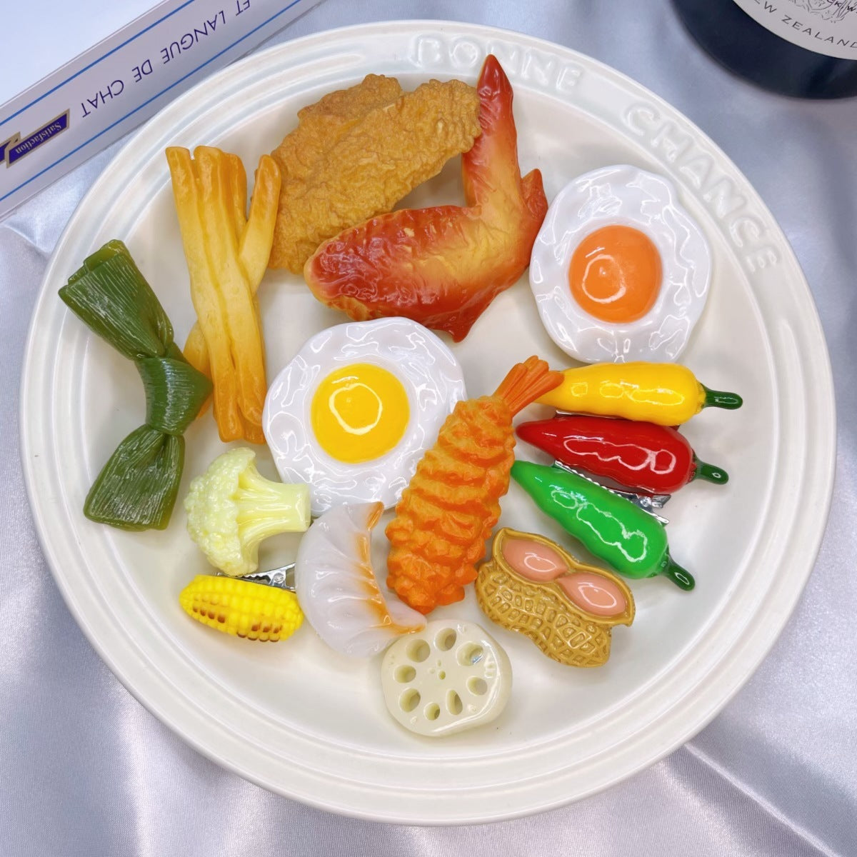 Creative Food Barrettes Seafood Funny