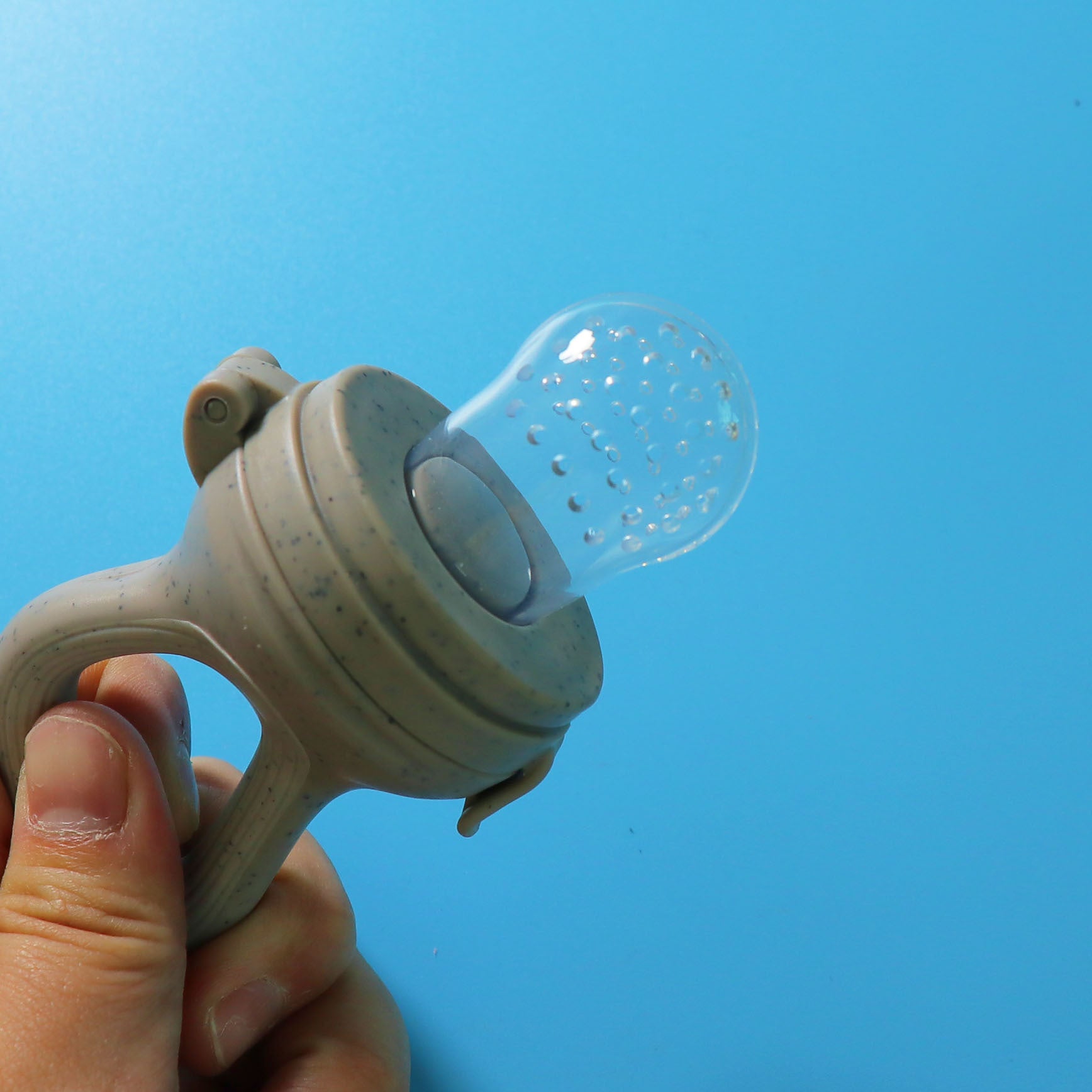 Baby Wheat Straw  Food Feeder Silicone Nipple