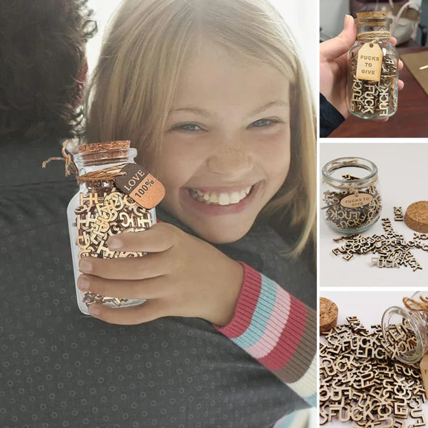 A Can Of Fucks Gift Jar Wooden Letter Crafts
