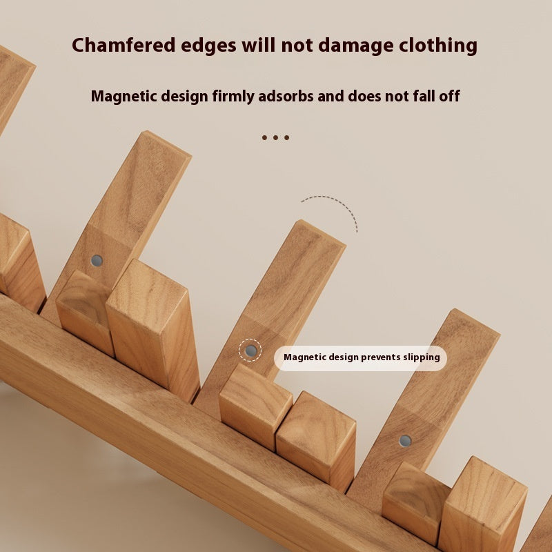 Wooden Piano Keys Clothes Rack Wall Hanging