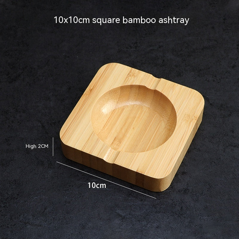 Creative Square Wooden Solid Wood Ashtray