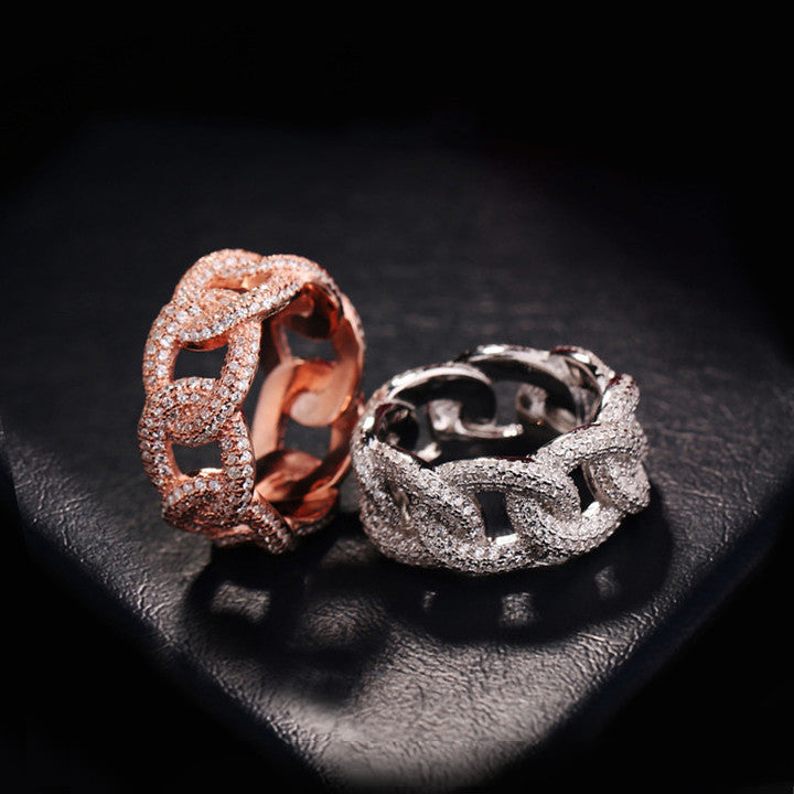 Braided zircon ring