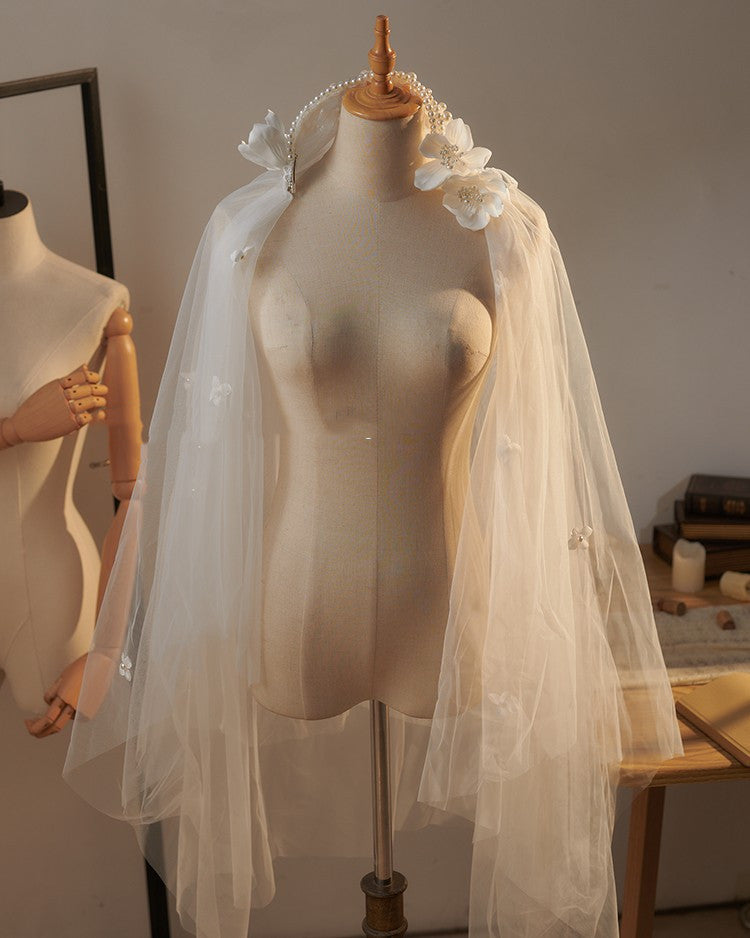 French Retro Republic Style Flower Pearl Hair Clip