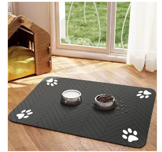 Pet Diatom Ooze Floor Mat Dogs And Cats Eating Mat Spill-proof Waterproof Quick-drying Placemat