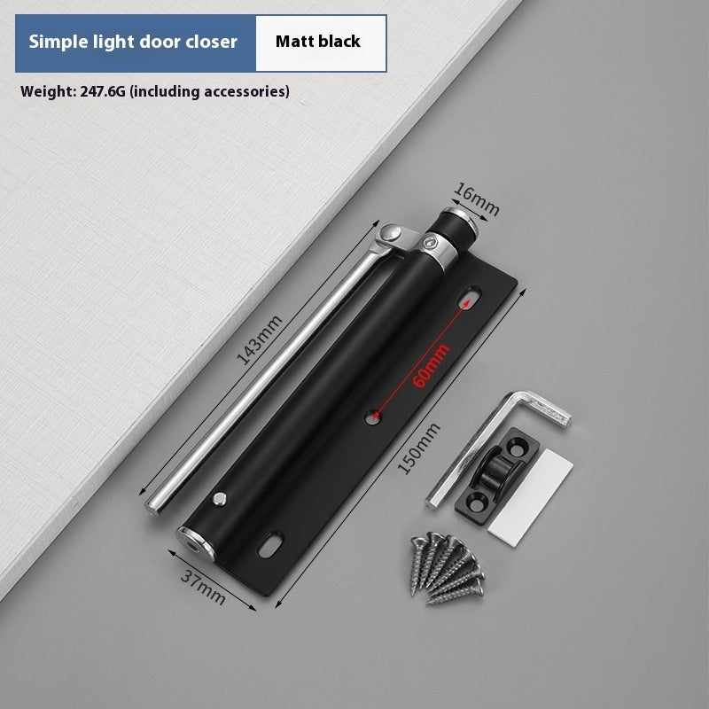 Light Door Closer Stainless Steel Self-closing Door Household Screen Door