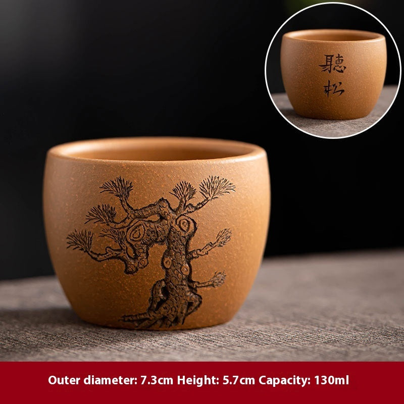 Yixing Purple Sand Pile Painting Personal Cup