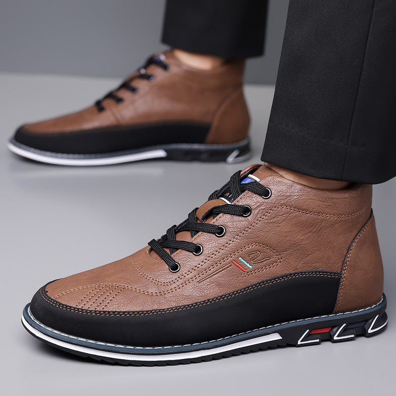 Men's High Top Shoes With Lace Up Martin Boots