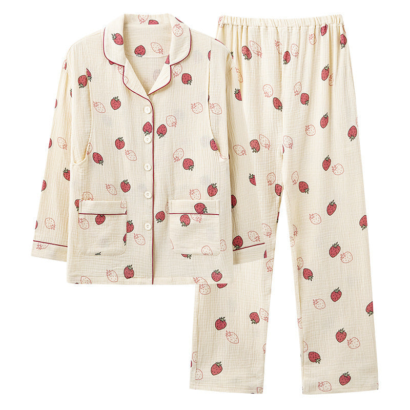 Pajamas Women's Long Sleeve Nursing Homewear Suit