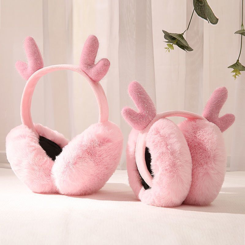 Internet Celebrity Antlers Earmuffs Earcaps Warm Women