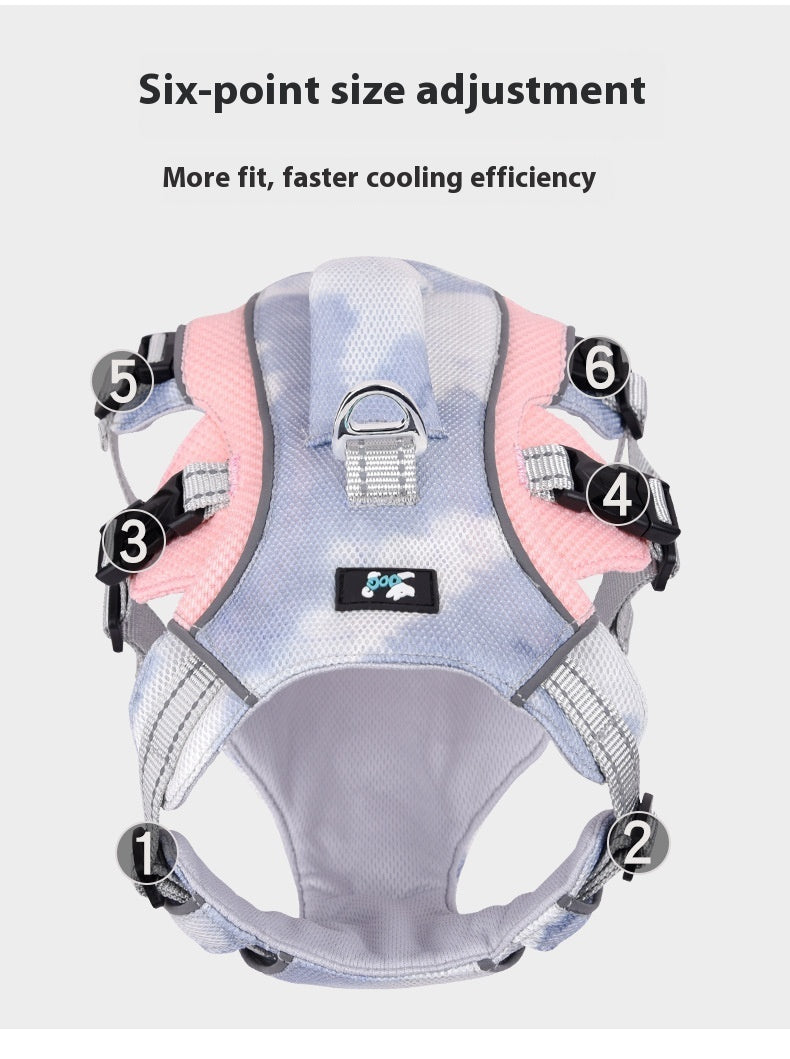 Reflective Pet Cooling Clothes Chest Strap