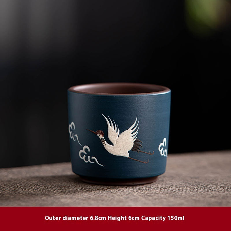 Yixing Purple Sand Pile Painting Personal Cup