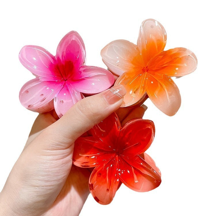 High Sense Plumeria Rubra Seaside Holiday Barrettes