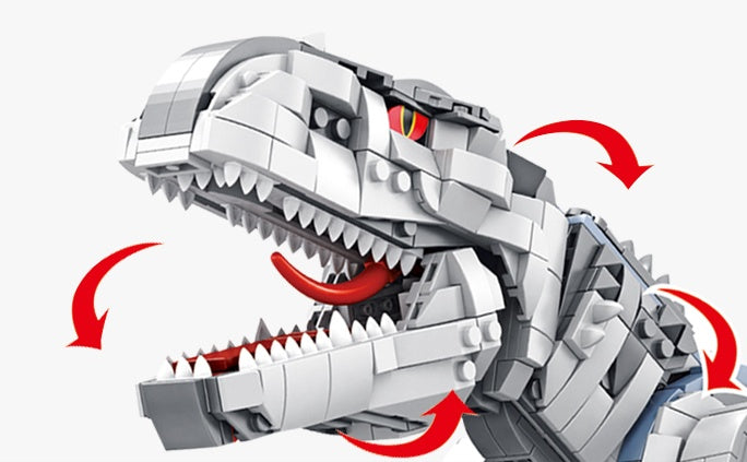 Dinosaur building blocks assembled toy boy high difficulty huge Tyrannosaurus rex children puzzle 6 birthday gift 10 years old