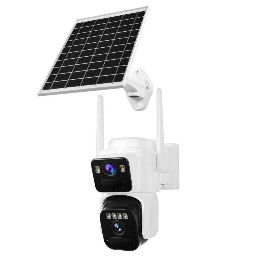 Dual-lens Cross-border Okam Eagle Look At 4G Solar Webcam Camera