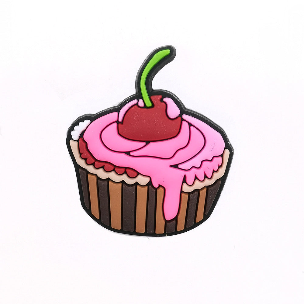 Cartoon Food Hole Shoes Shoe Ornament Shoe Buckle PVC Eva Sandals Decorative Accessories