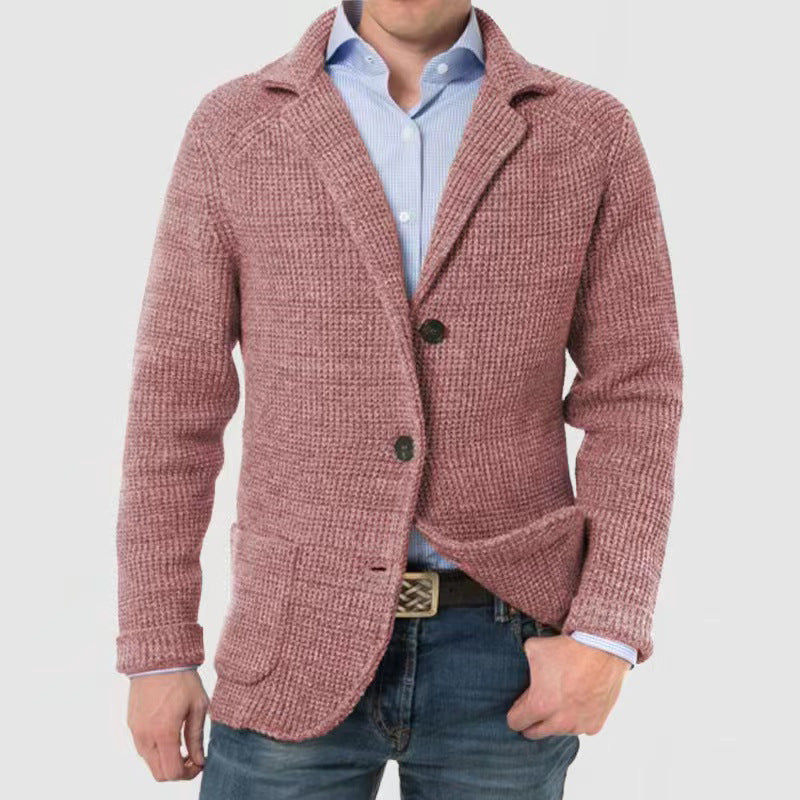 Stand Collar Cardigan Suit Casual Knitted Jacket