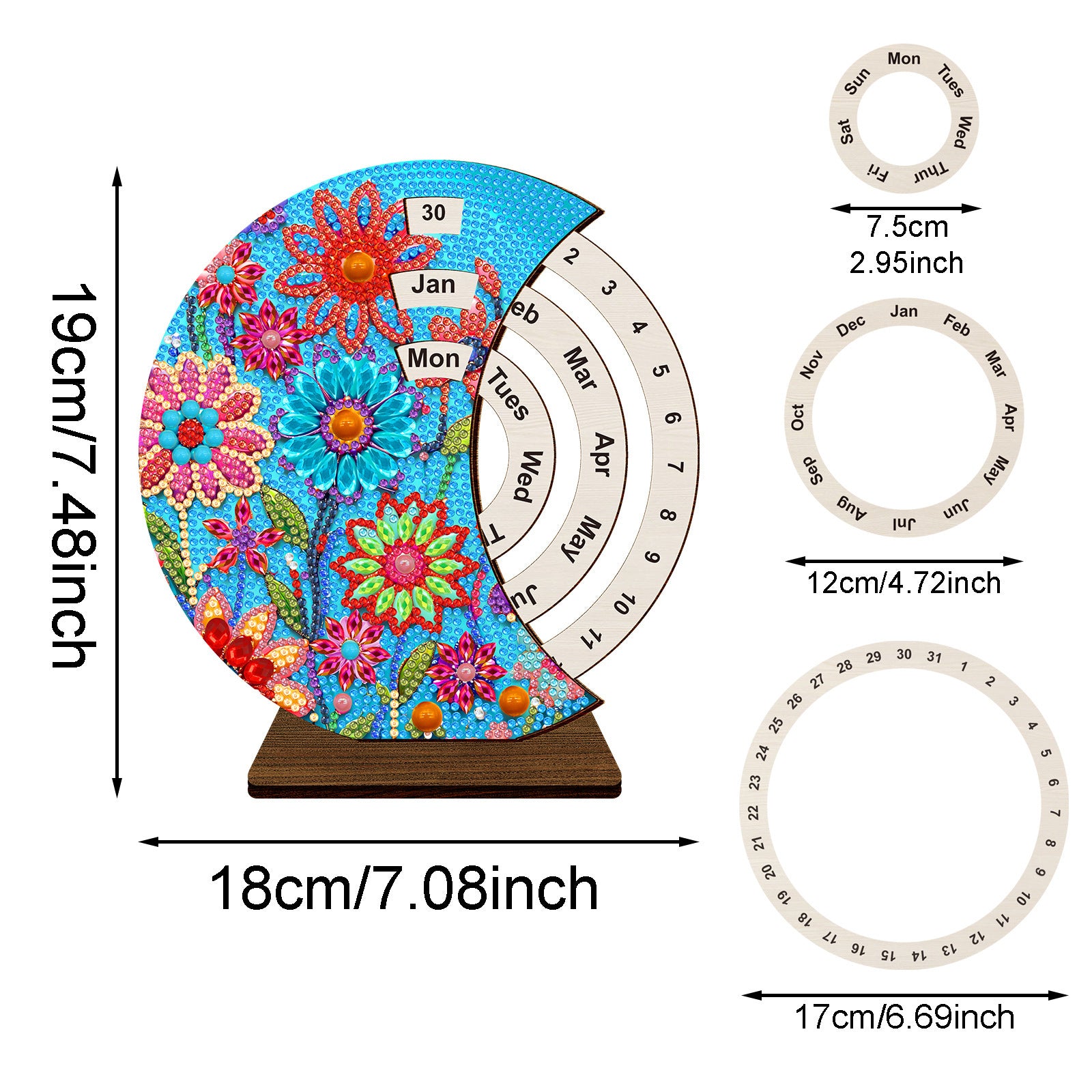 Desktop Decoration Diamond Painting Calendar Good Luck Comes Hallway