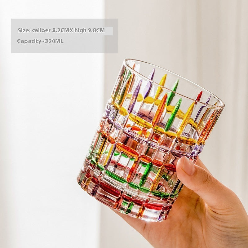 Italian Crystal Glasses Hand-painted Glass