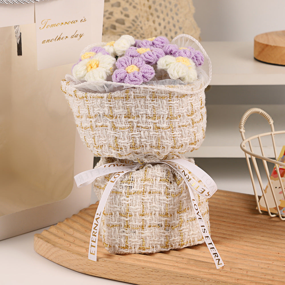 Creative 7 Knitted Wool Simulation Bouquet