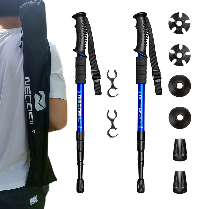 Aluminum Alloy Hiking Poles, Four Sections, 50-110CM