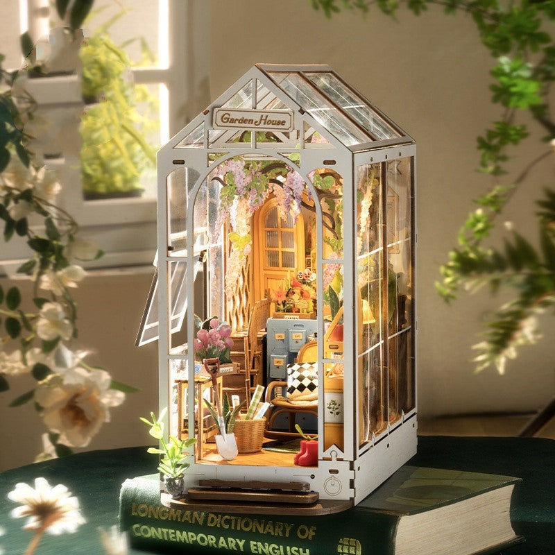 Book Stand Cottage Holiday Greenhouse Creative Desktop Decoration Hand-assembled Gift