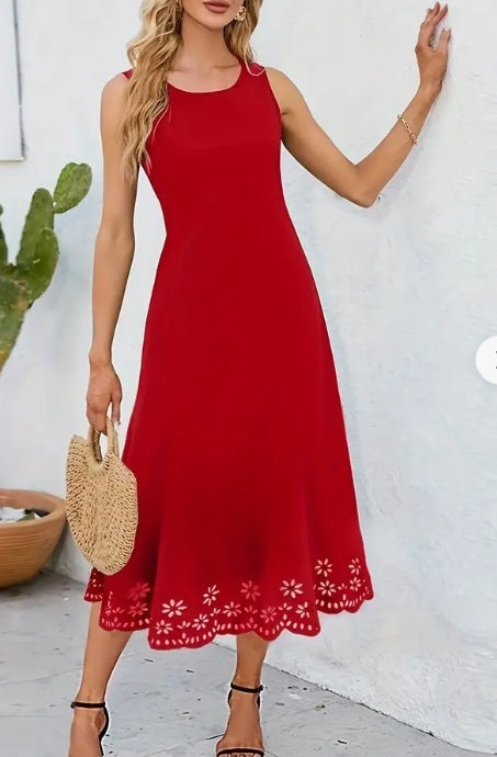 Turtle Print Loose Tank Casual Sleeveless Dress Spring And Summer