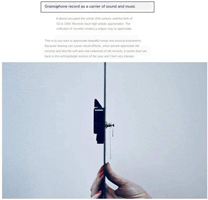 Gramophone Record Wall Clock Scanning Movement Bedroom Decoration Gift