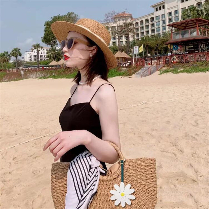 Daisy Leather Bag Accessories Pendant