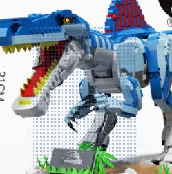Dinosaur building blocks assembled toy boy high difficulty huge Tyrannosaurus rex children puzzle 6 birthday gift 10 years old