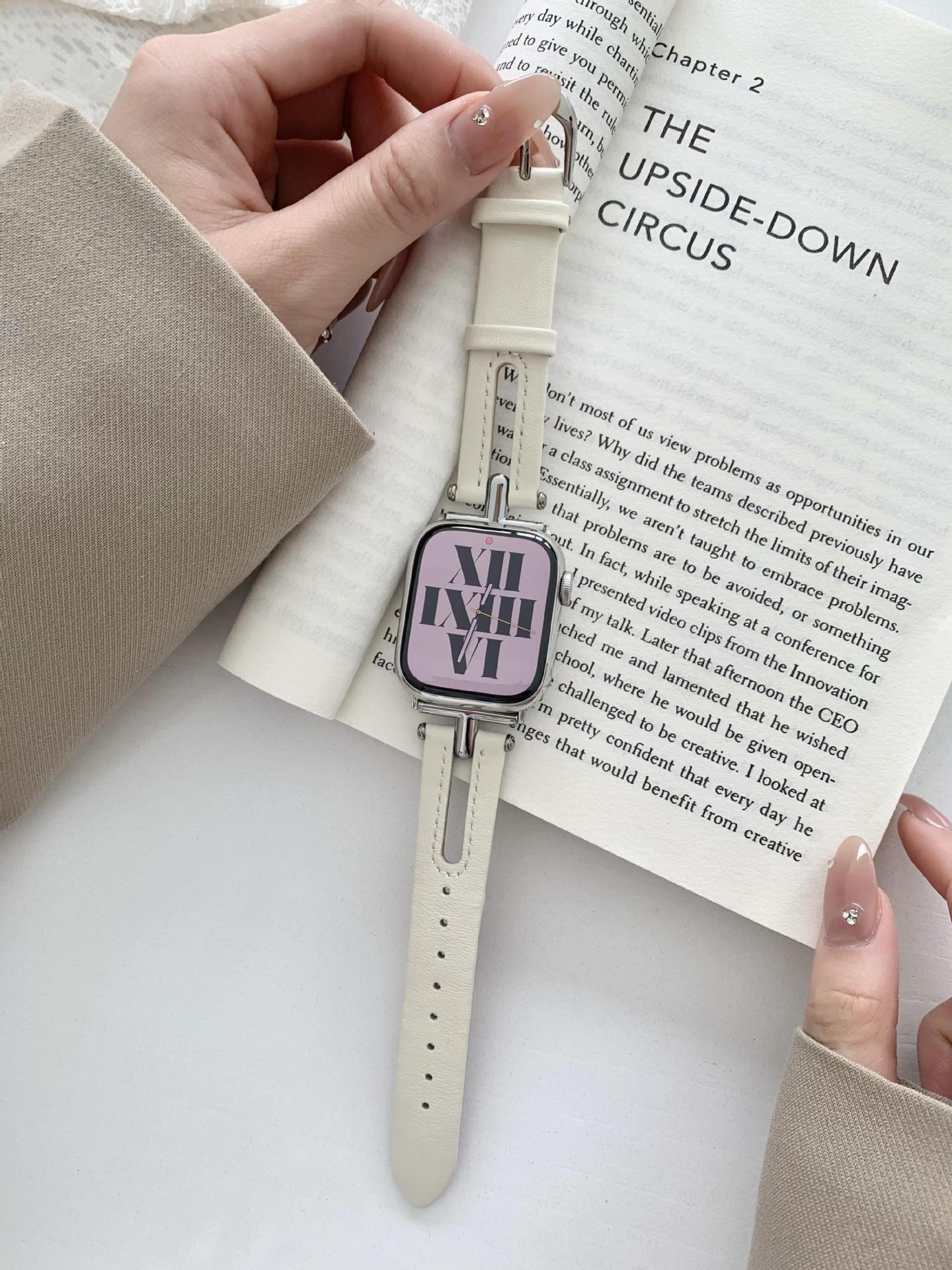 Fashion Hollowed-out Breathable Leather Strap