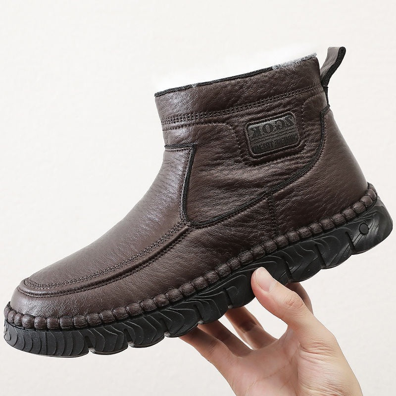 Wool Warm Male Cotton Boots High-top Thicker Non-slip Boots