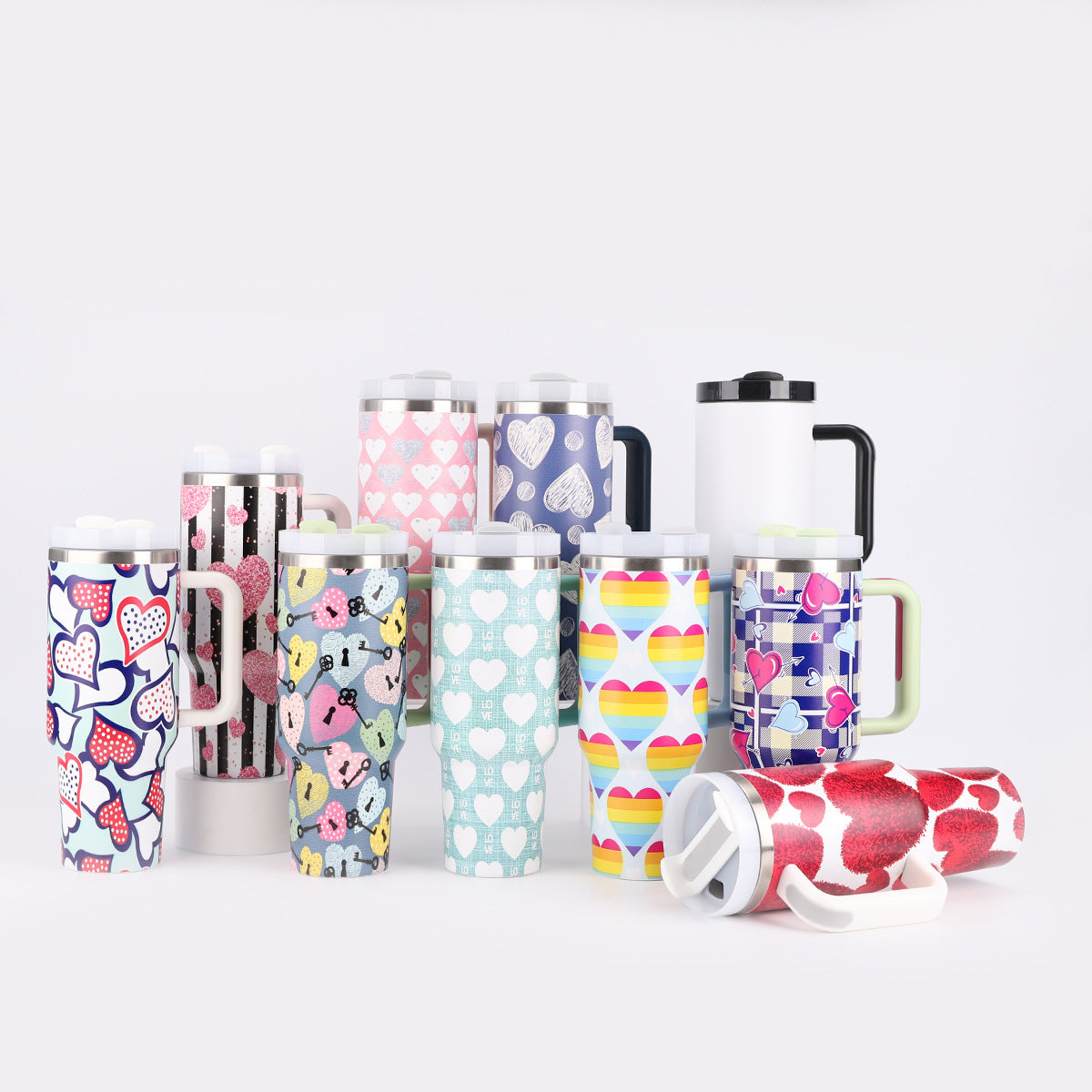 40oz Large Ice Cup Printing Handle Coffee Cup 1200ml