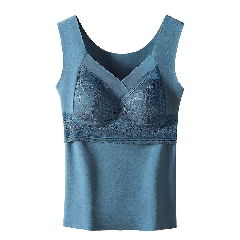 Double-sided Sanded Bra With Chest Pads For Slim Fit And Heating