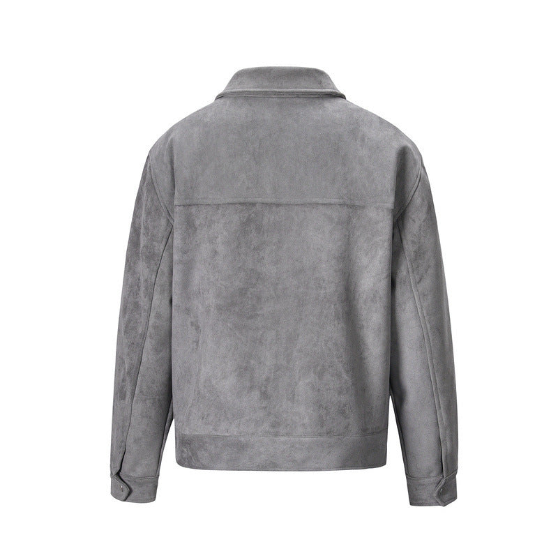 Vintage Solid Deerskin Multi-Pocket Zip Jacket
