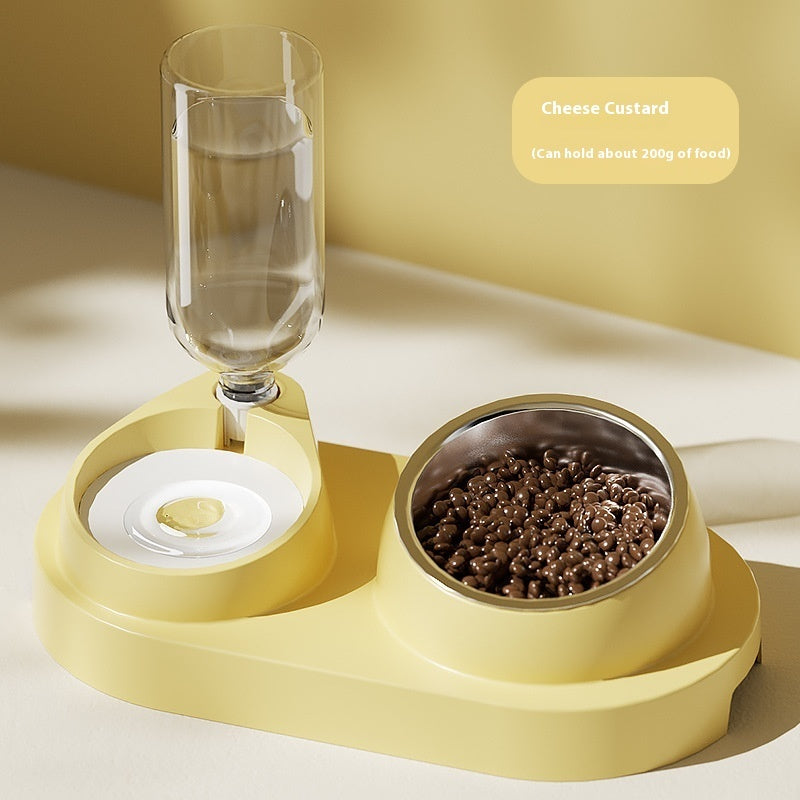 Automatic Drinking Water Oblique Mouthed Cat Bowl