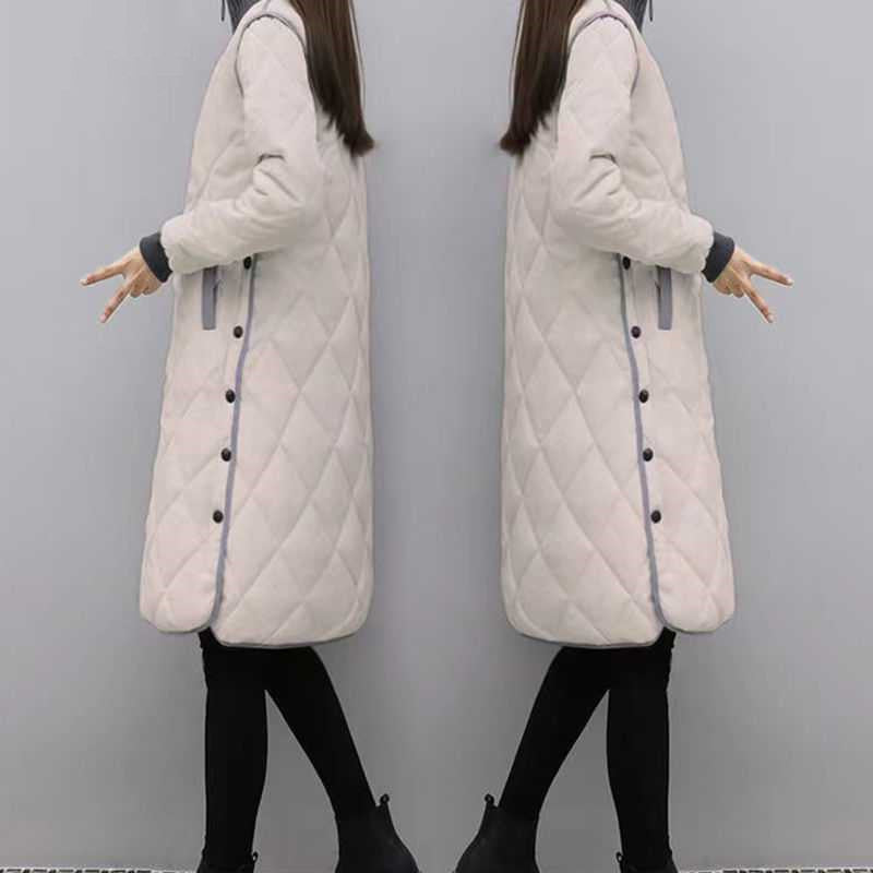 Women's Loose-fitting Mid-length Knee-length Fashion Cotton Jacket